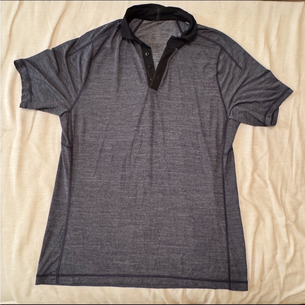 Lululemon Men’s Short Sleeve Polo – Size Large – Dark Blue